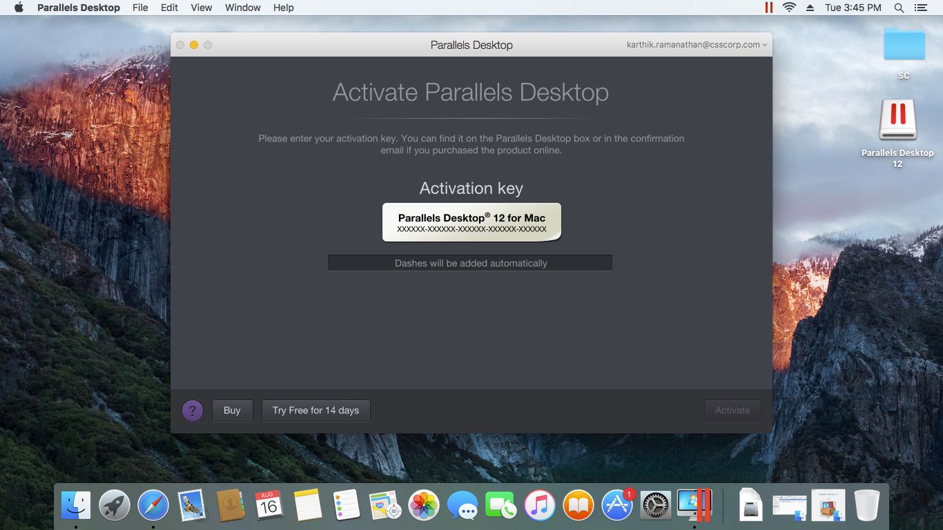 Parallels for mac trial